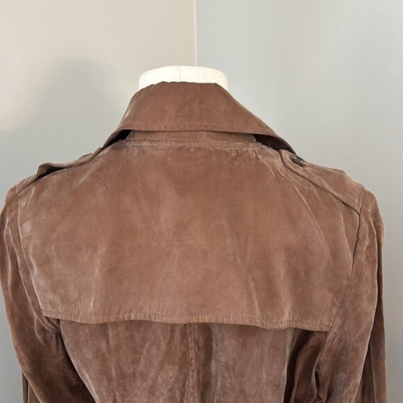 Anthropologie x Moth Carrie Belted Trench Coat Open Front Belted Coat - Picture 13 of 15